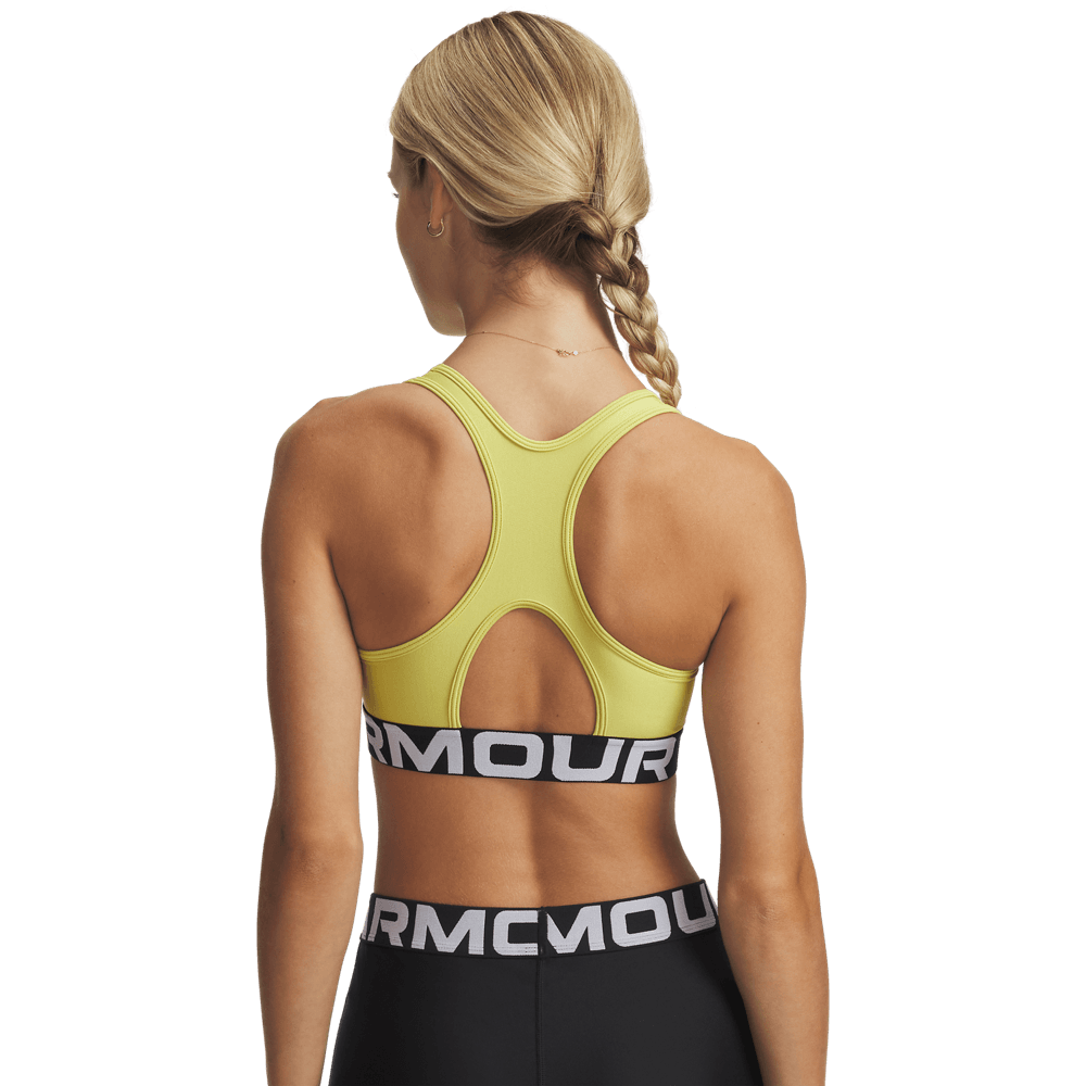 UA Hg Mid Branded Top verde de mujer para entrenamiento