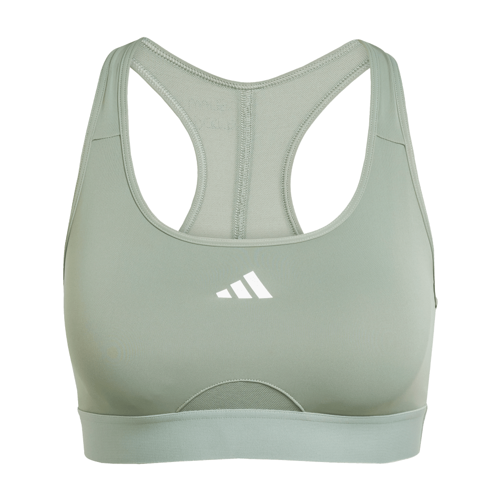 Adidas Top Deportivo Powerreact verde de mujer para entrenamiento