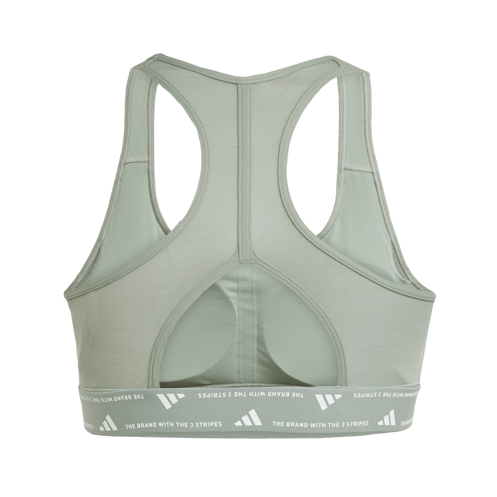 Adidas Top Deportivo Powerreact verde de mujer para entrenamiento