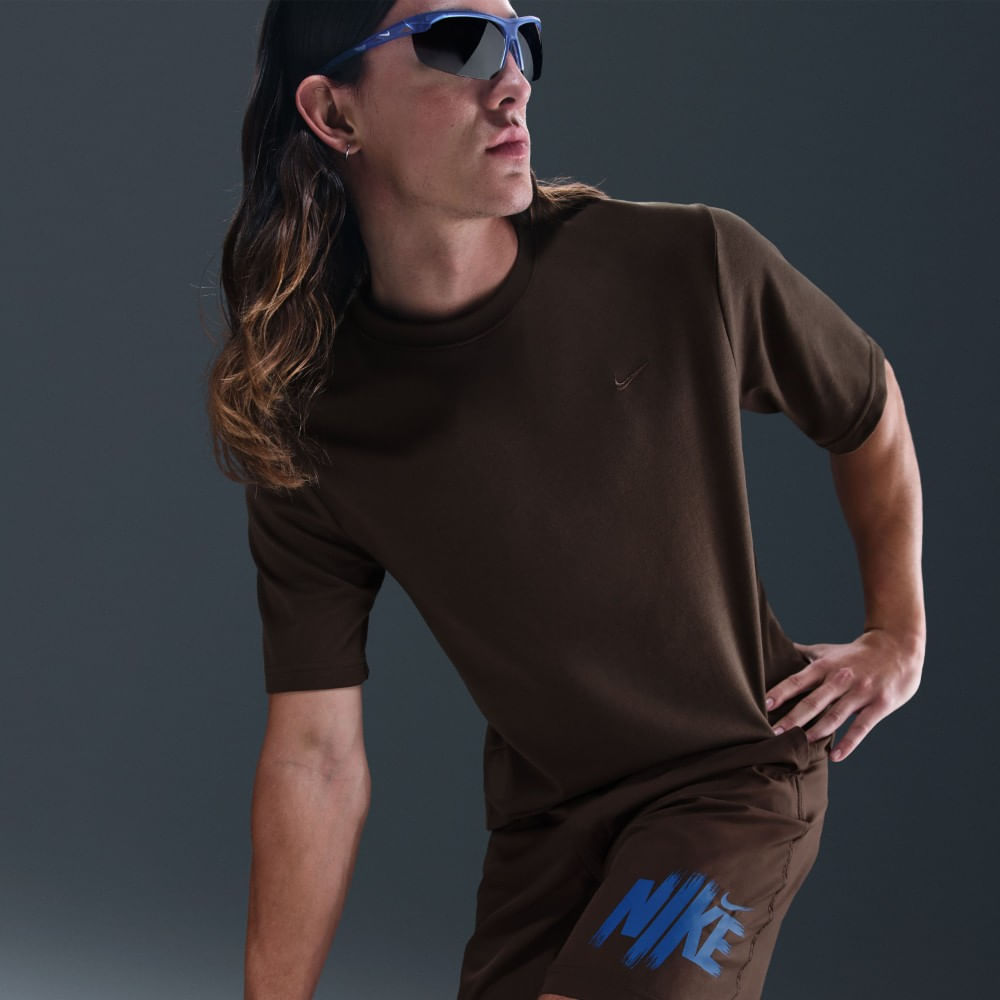 Nike M Nk Df Primary Stmt Ss Camiseta Manga Corta cafe de hombre para entrenamiento