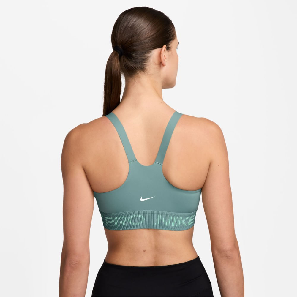 Nike W Np Ls Bra Tt Grx Top verde de mujer para entrenamiento