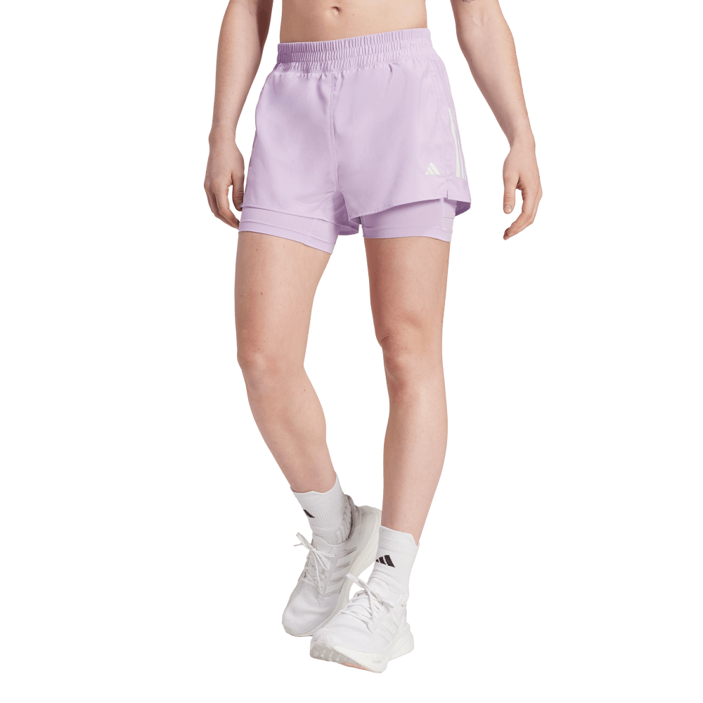 Adidas Short Own The Run Climacool 2 En 1 morado de mujer para correr