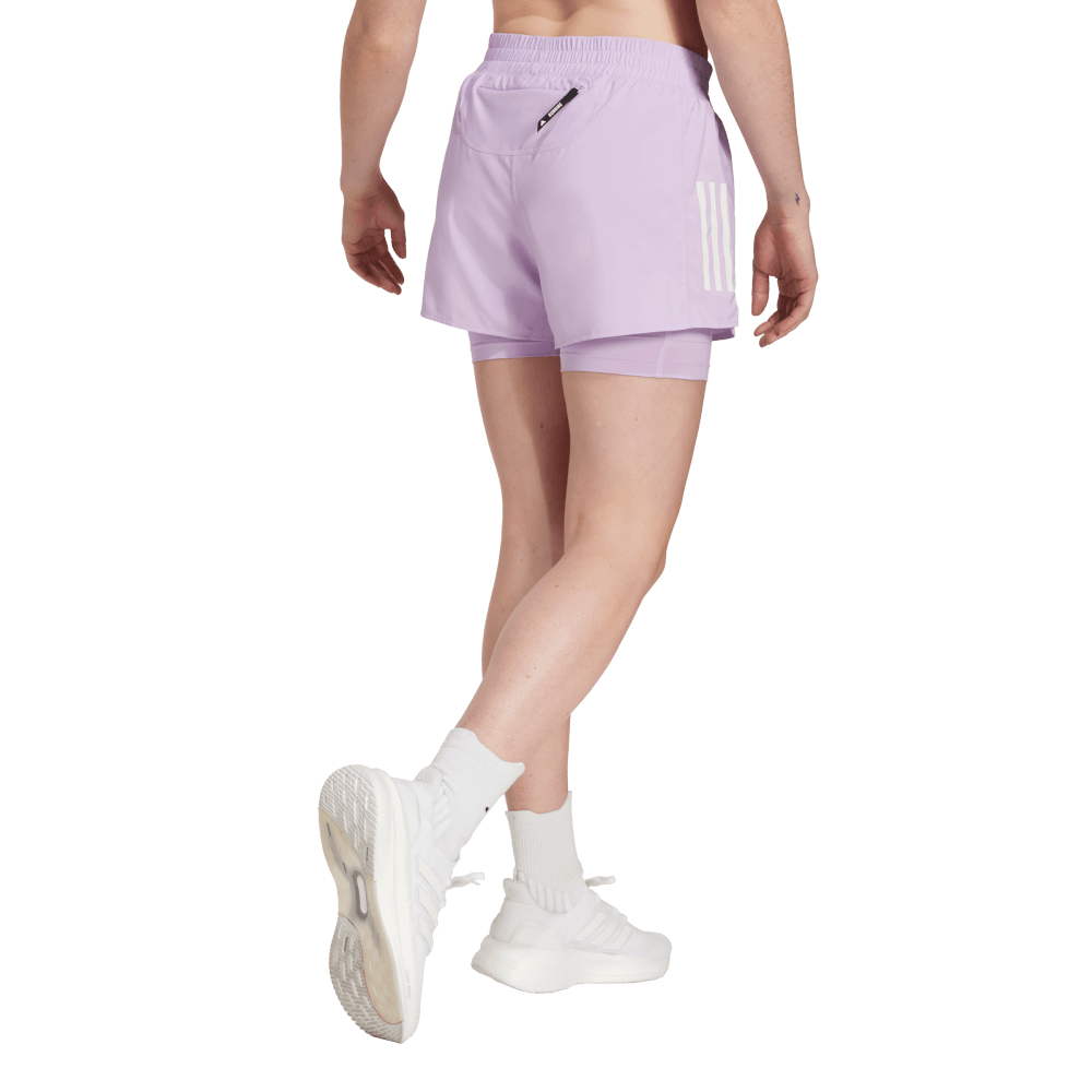 Adidas Short Own The Run Climacool 2 En 1 morado de mujer para correr