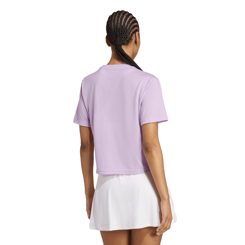 Adidas Camiseta Train Essentia Manga Corta morado de mujer para entrenamiento