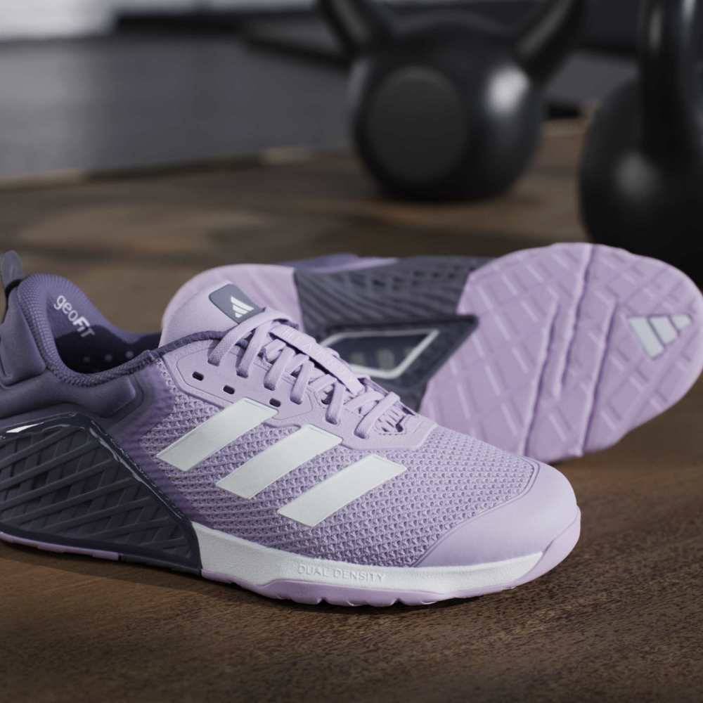 Adidas Tenis Dropset 3 morado de mujer para entrenamiento