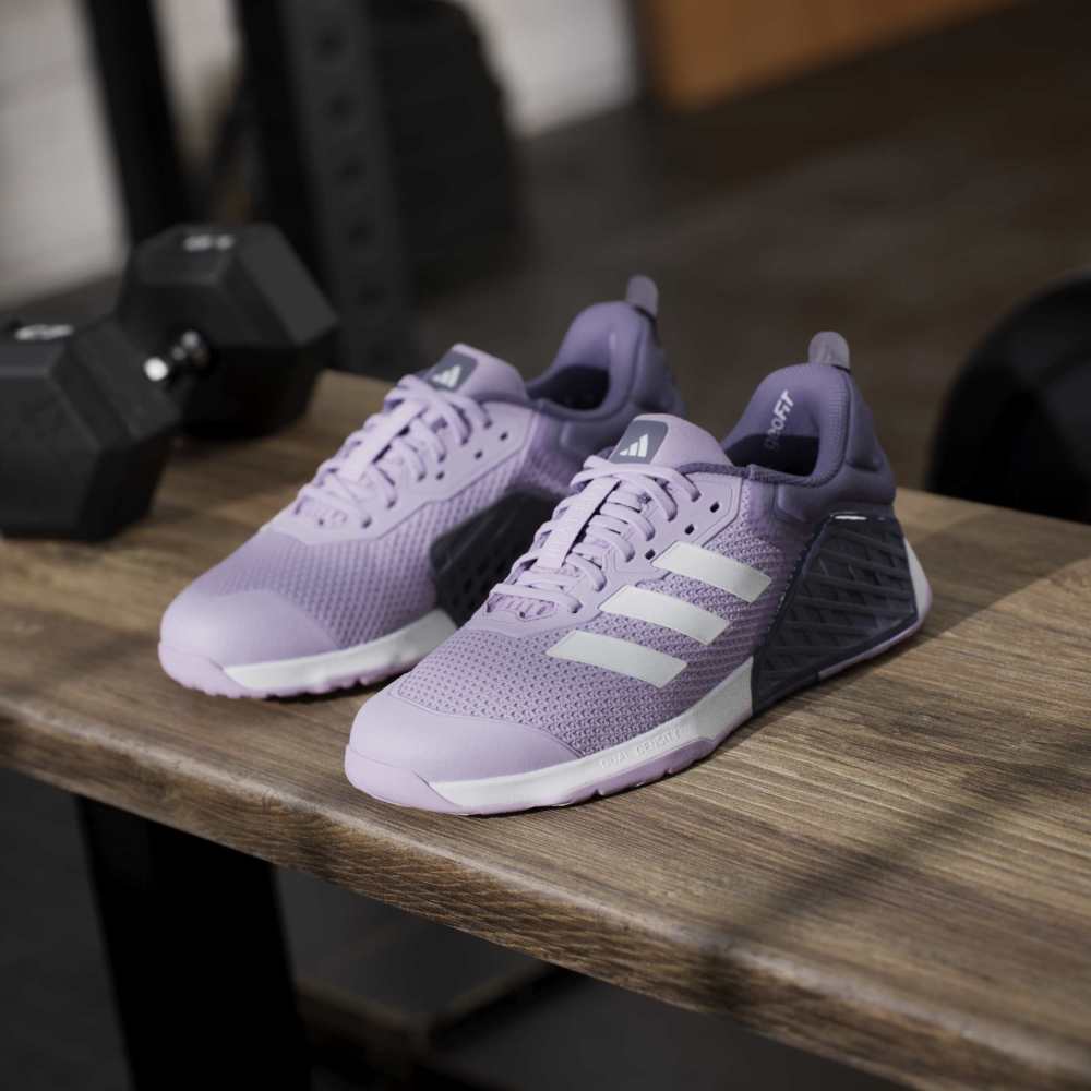 Adidas Tenis Dropset 3 morado de mujer para entrenamiento