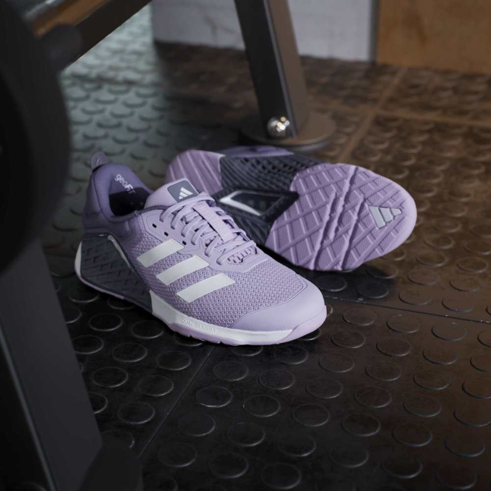 Adidas Tenis Dropset 3 morado de mujer para entrenamiento