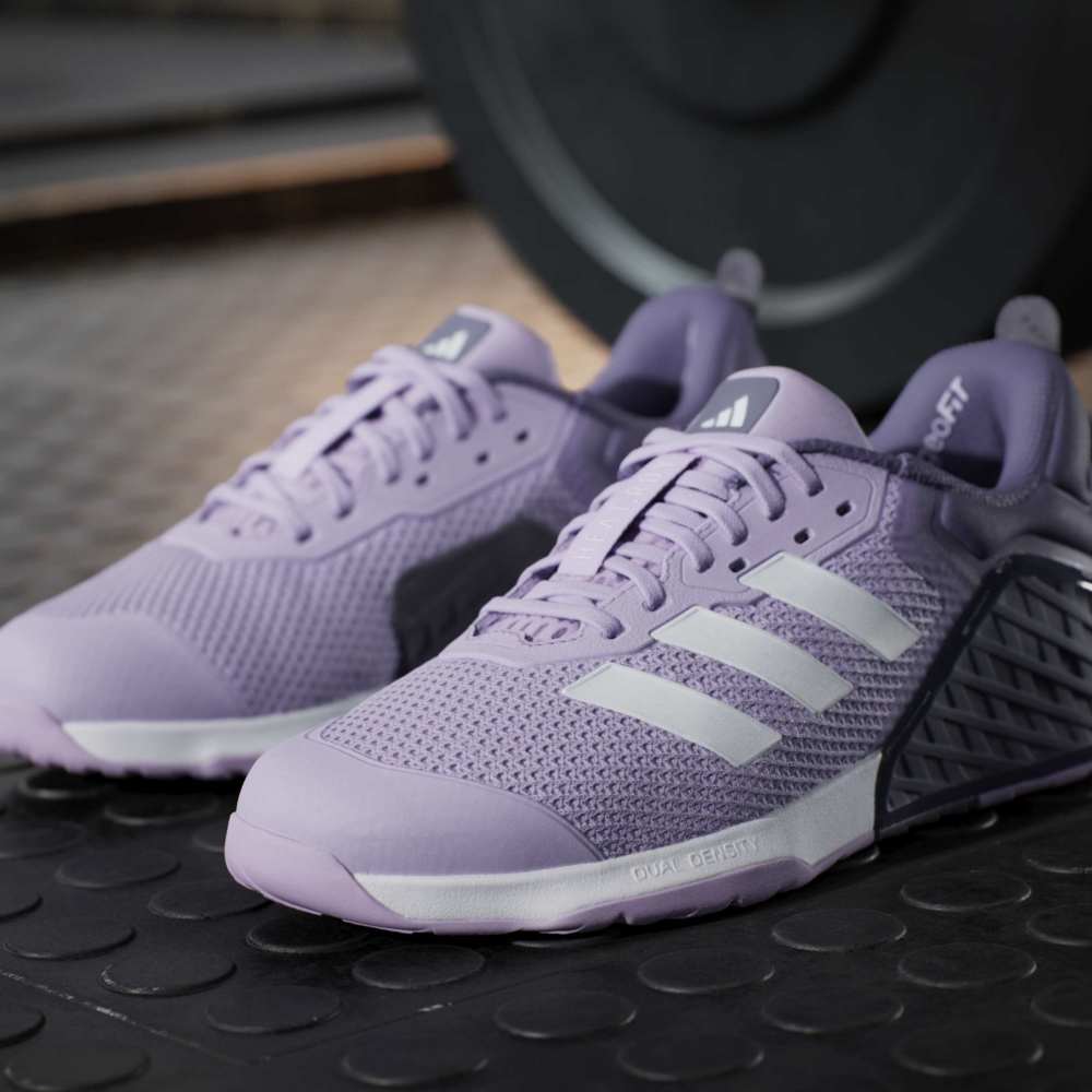 Adidas Tenis Dropset 3 morado de mujer para entrenamiento