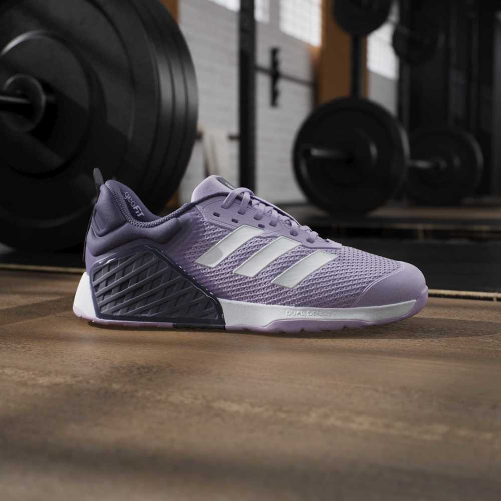 Adidas Tenis Dropset 3 morado de mujer para entrenamiento