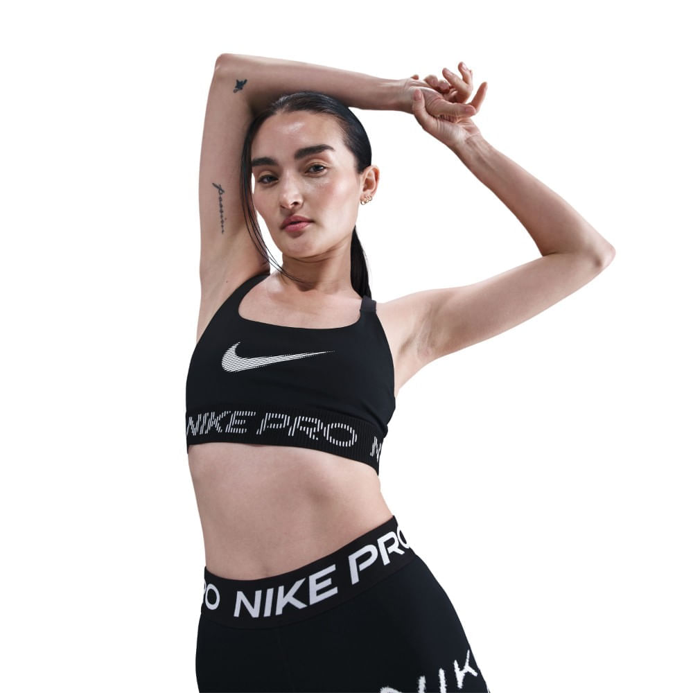Nike W Np Ls Bra Tt Grx Top negro de mujer para entrenamiento