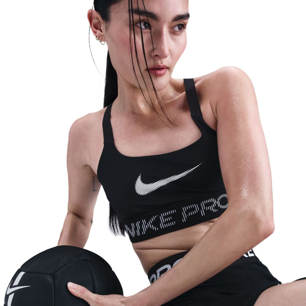 Nike W Np Ls Bra Tt Grx Top negro de mujer para entrenamiento