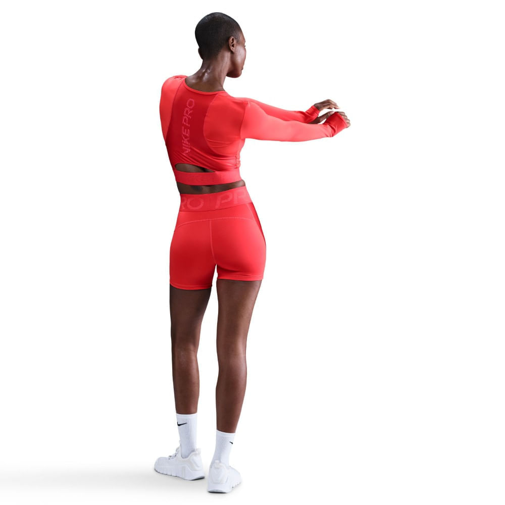 Nike W Np Df Sculpt Hr 5In Srt Gg Licra rojo de mujer para entrenamiento
