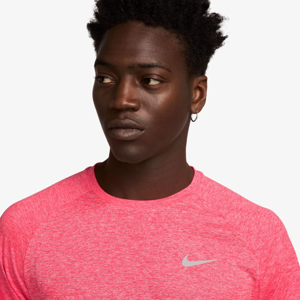 Nike M Nk Dfadv Stride Ss Top Camiseta Manga Corta rojo de hombre para correr