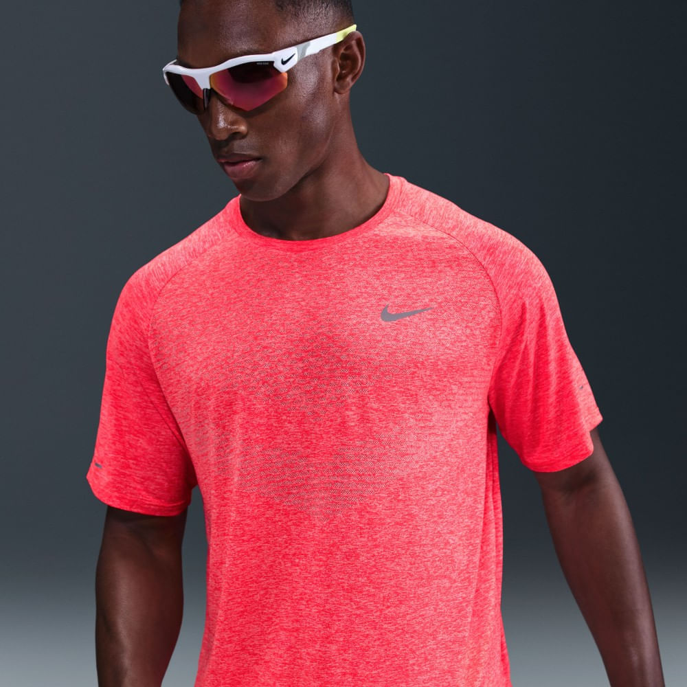 Nike M Nk Dfadv Stride Ss Top Camiseta Manga Corta rojo de hombre para correr