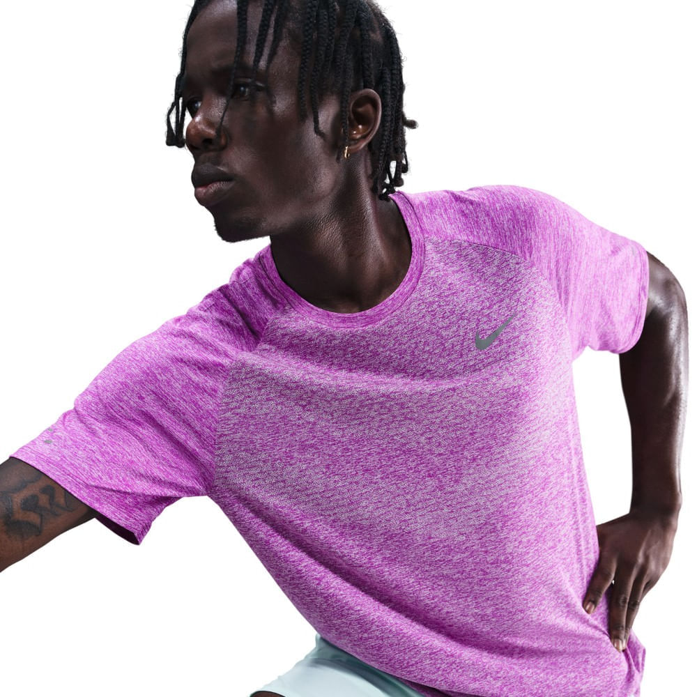 Nike M Nk Dfadv Stride Ss Top Camiseta Manga Corta morado de hombre para correr