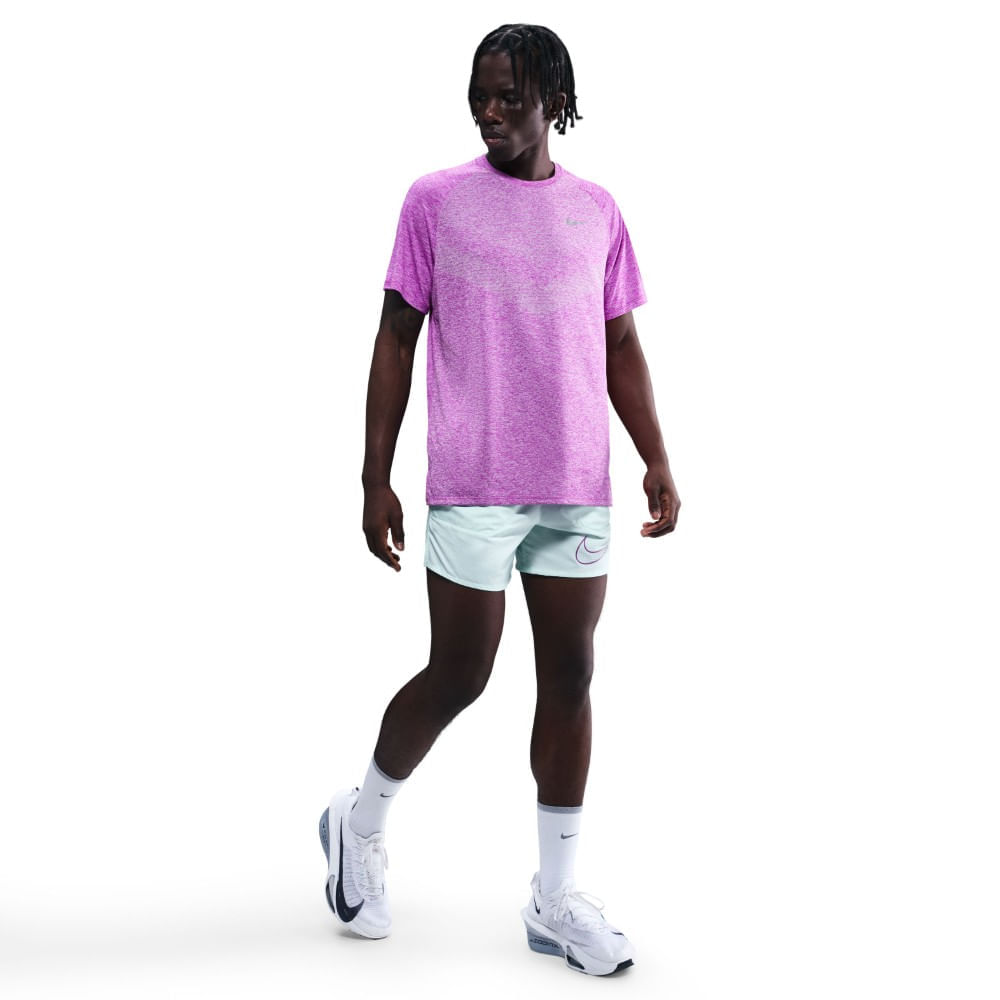Nike M Nk Dfadv Stride Ss Top Camiseta Manga Corta morado de hombre para correr