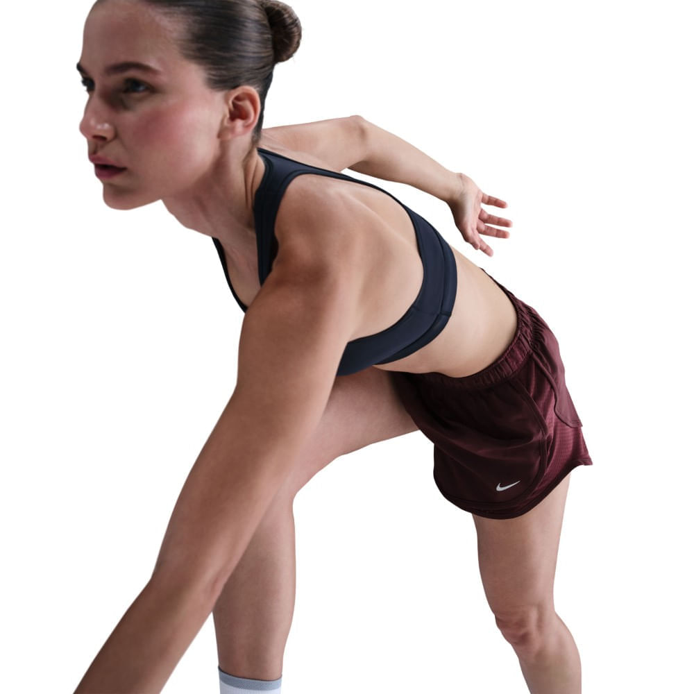 Nike W Nk Tempo Nvlt Df Mr 3 Short Pantaloneta rojo de mujer para correr
