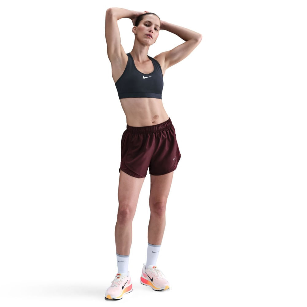 Nike W Nk Tempo Nvlt Df Mr 3 Short Pantaloneta rojo de mujer para correr