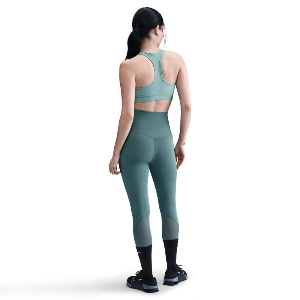 Nike W Nk Swsh Med Spt Bra Top verde de mujer para entrenamiento