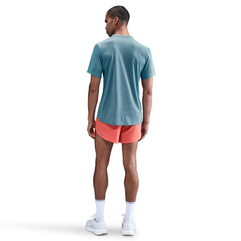 Nike M Nk Df Miler Top Ss Camiseta Manga Corta azul de hombre para correr