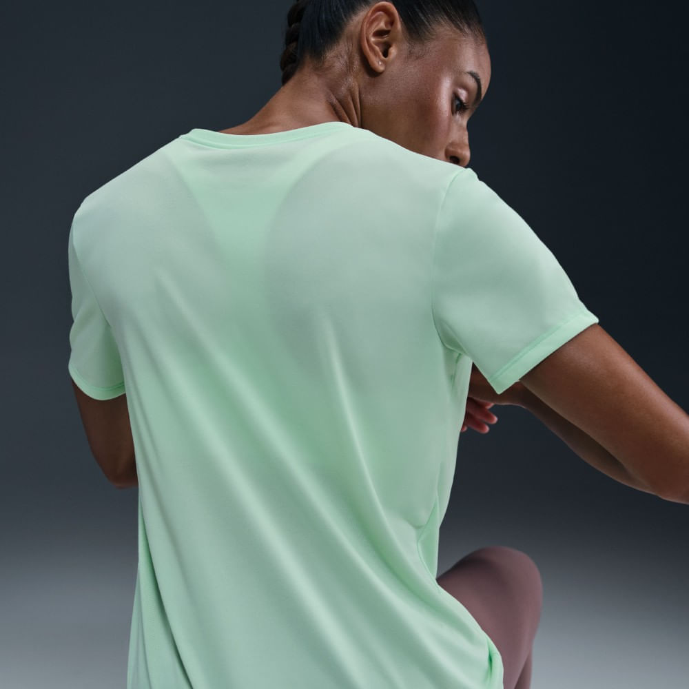 Nike W Nk Df Rlgd Ss Tee Camiseta Manga Corta verde de mujer para entrenamiento