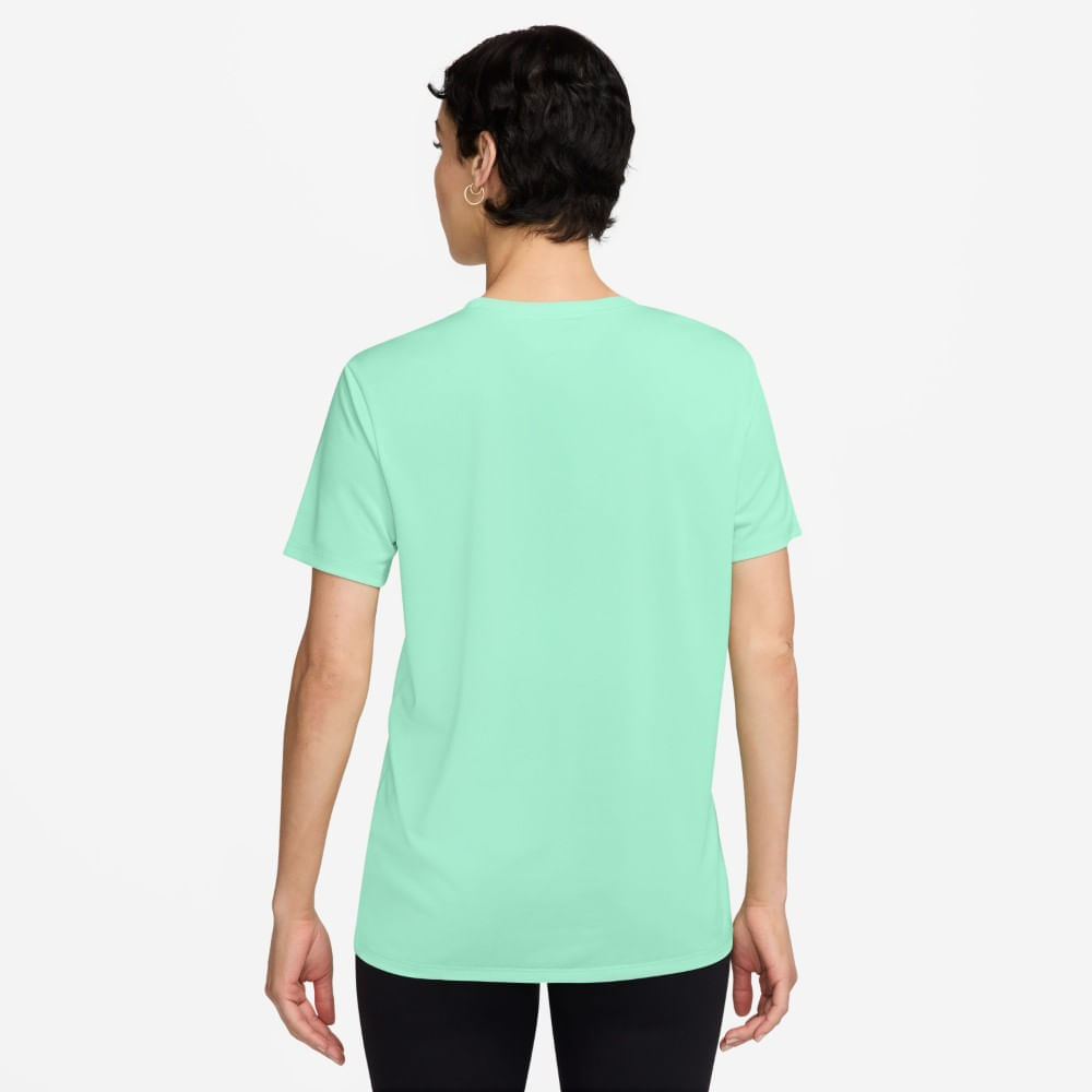 Nike W Nk Df Rlgd Ss Tee Camiseta Manga Corta verde de mujer para entrenamiento