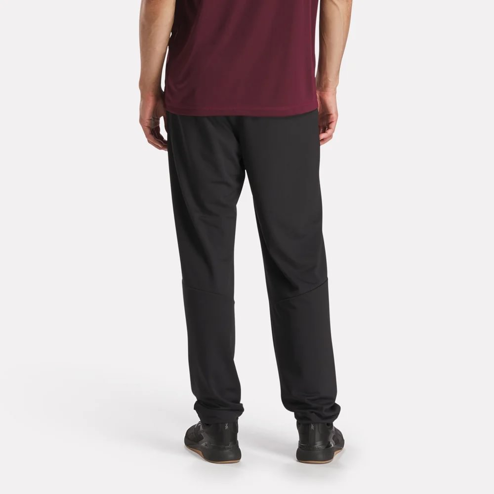 Reebok Id Train Knit Pant Pantalón negro de hombre para entrenamiento