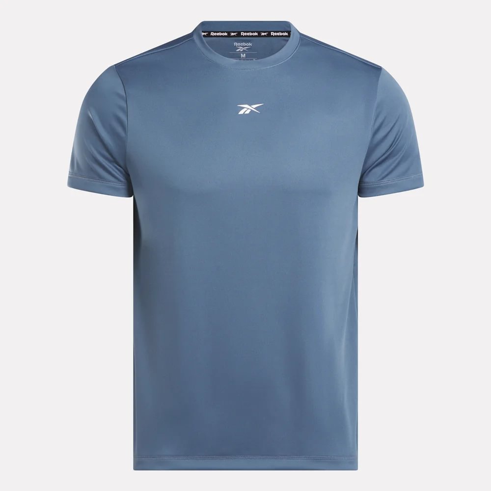 Reebok Id Train Ss Tech Tee Camiseta Manga Corta gris de hombre para entrenamiento