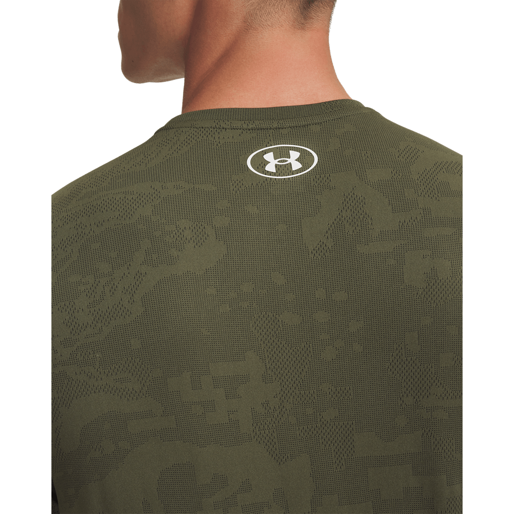 UA Tech Vent Jacquard Ss Camiseta Manga Corta verde de hombre para entrenamiento