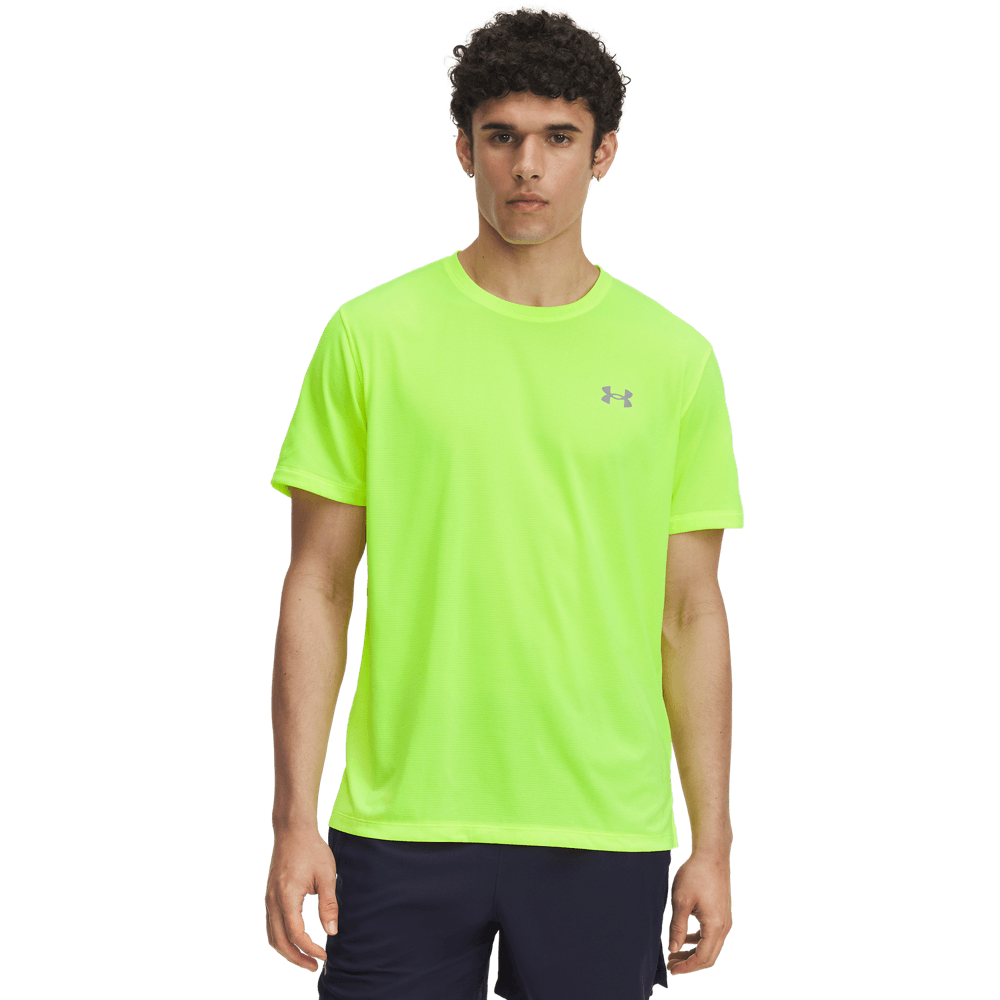 UA Launch Shortsleeve Camiseta Manga Corta amarillo de hombre para correr