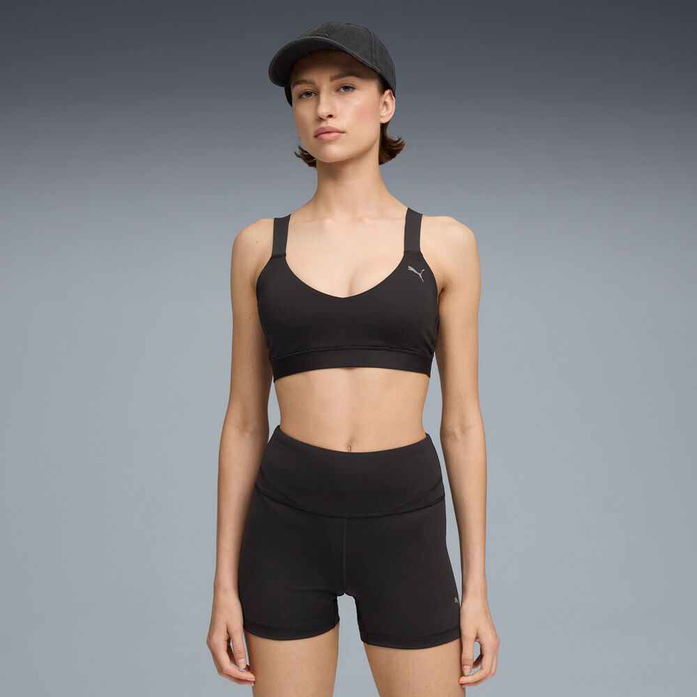 Puma Pwrshape Bra Low W Top negro de mujer para entrenamiento