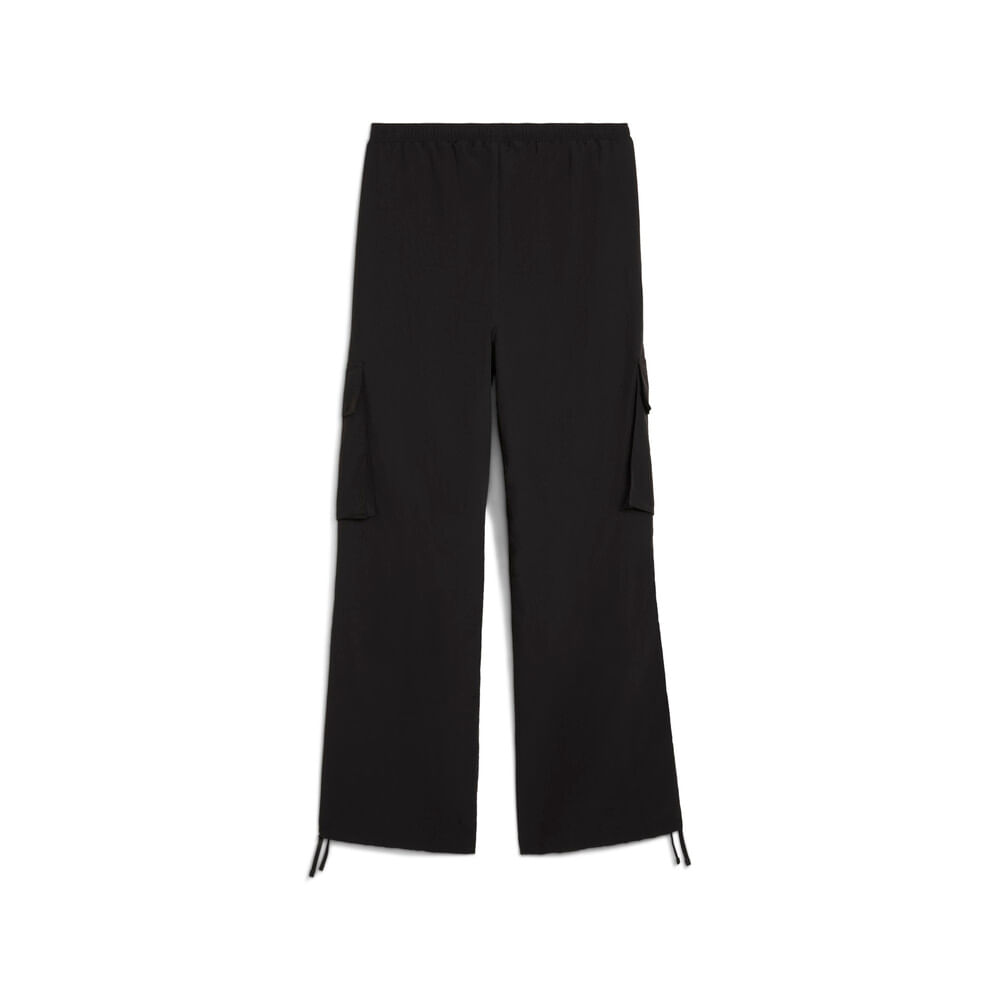 Puma Wardrobe Ess Relaxed Woven Cargo Pants O Pantalón negro de mujer lifestyle