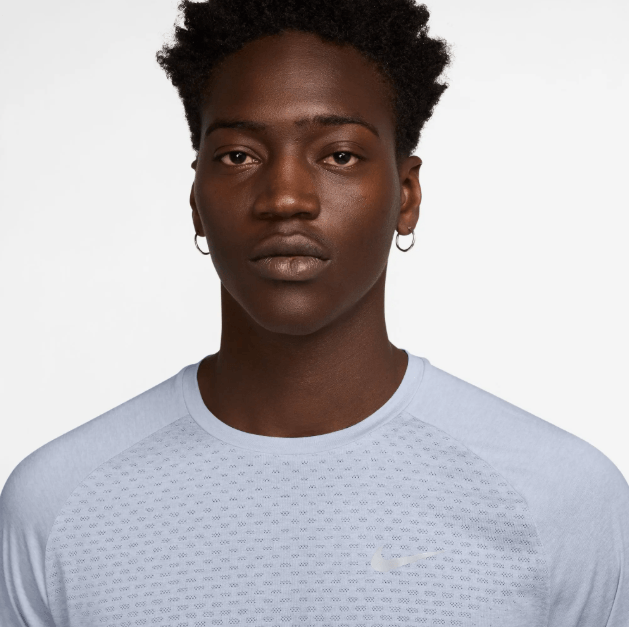 Nike M Nk Dfadv Stride Ss Top Camiseta Manga Corta negro de hombre para correr