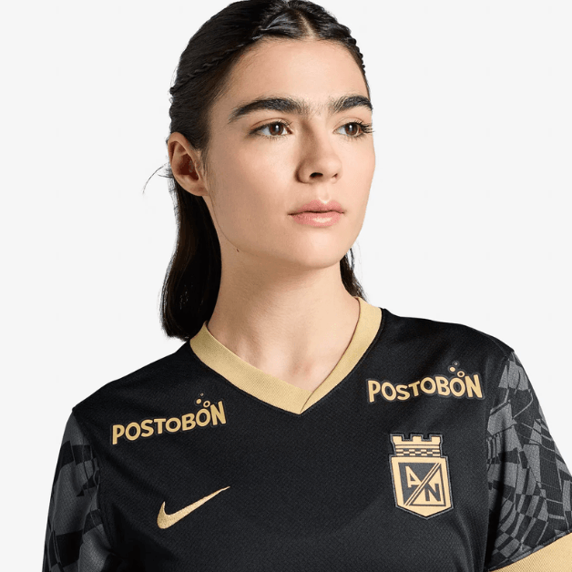 Nike An W Nk Df Jsy Ss Stad Aw Camiseta De Equipo negro de mujer para futbol