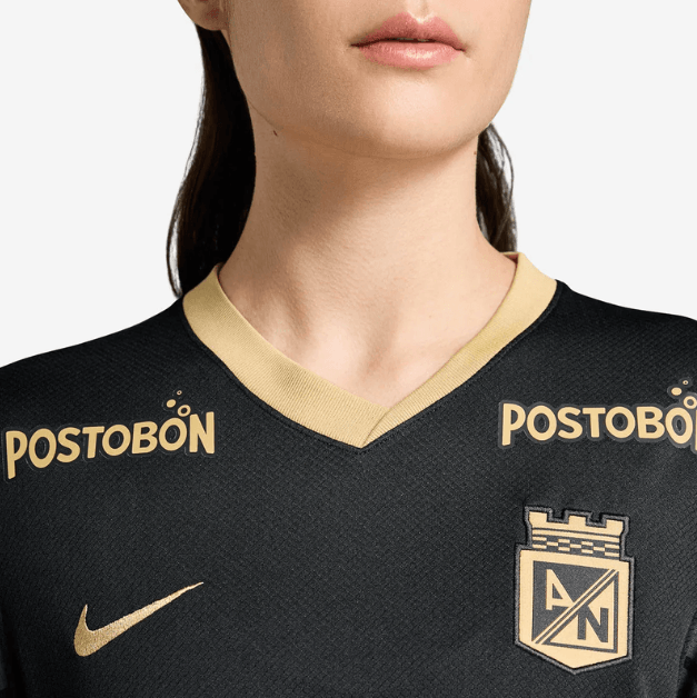 Nike An W Nk Df Jsy Ss Stad Aw Camiseta De Equipo negro de mujer para futbol