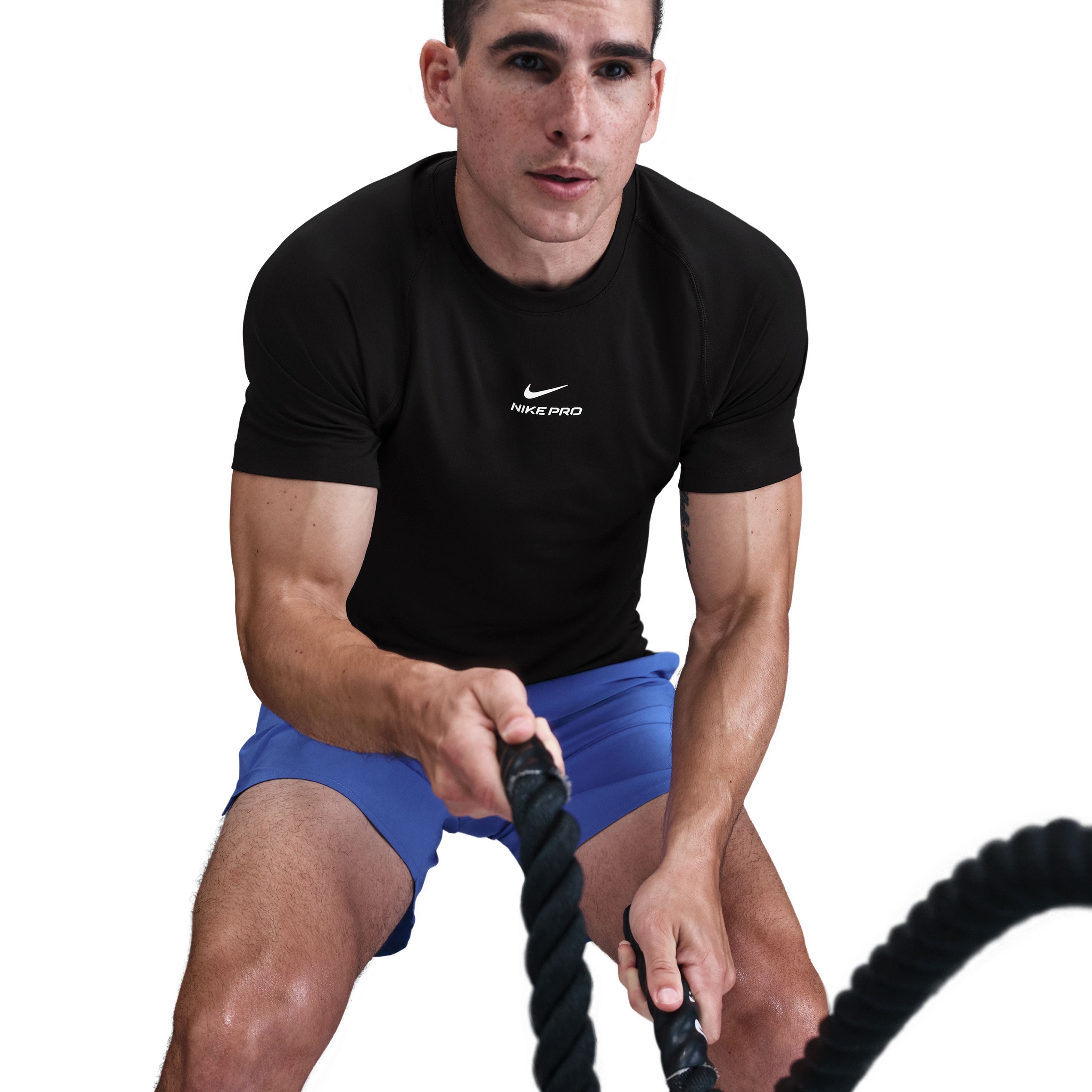 Nike M Np Df Npt Ss Top Camiseta Manga Corta blanco de hombre para entrenamiento