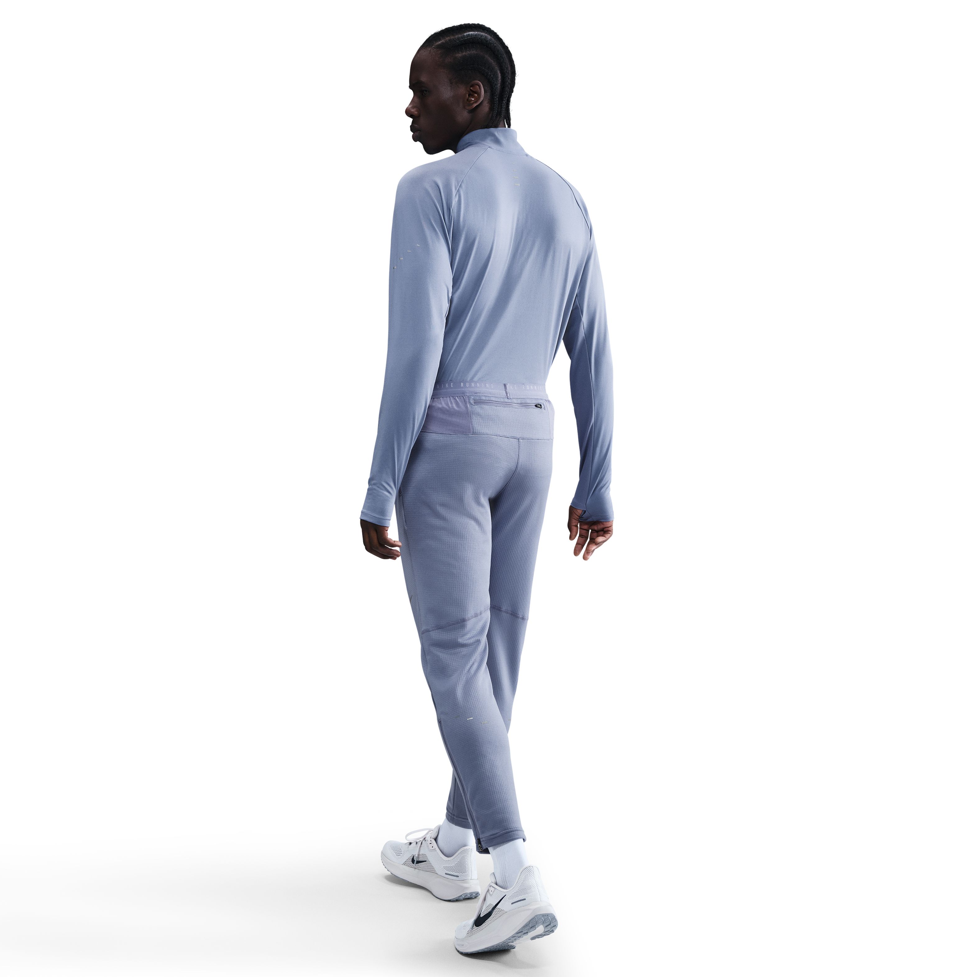 Nike M Nk Df Stride Hz Midlayer Camiseta Manga Larga azul de hombre para correr