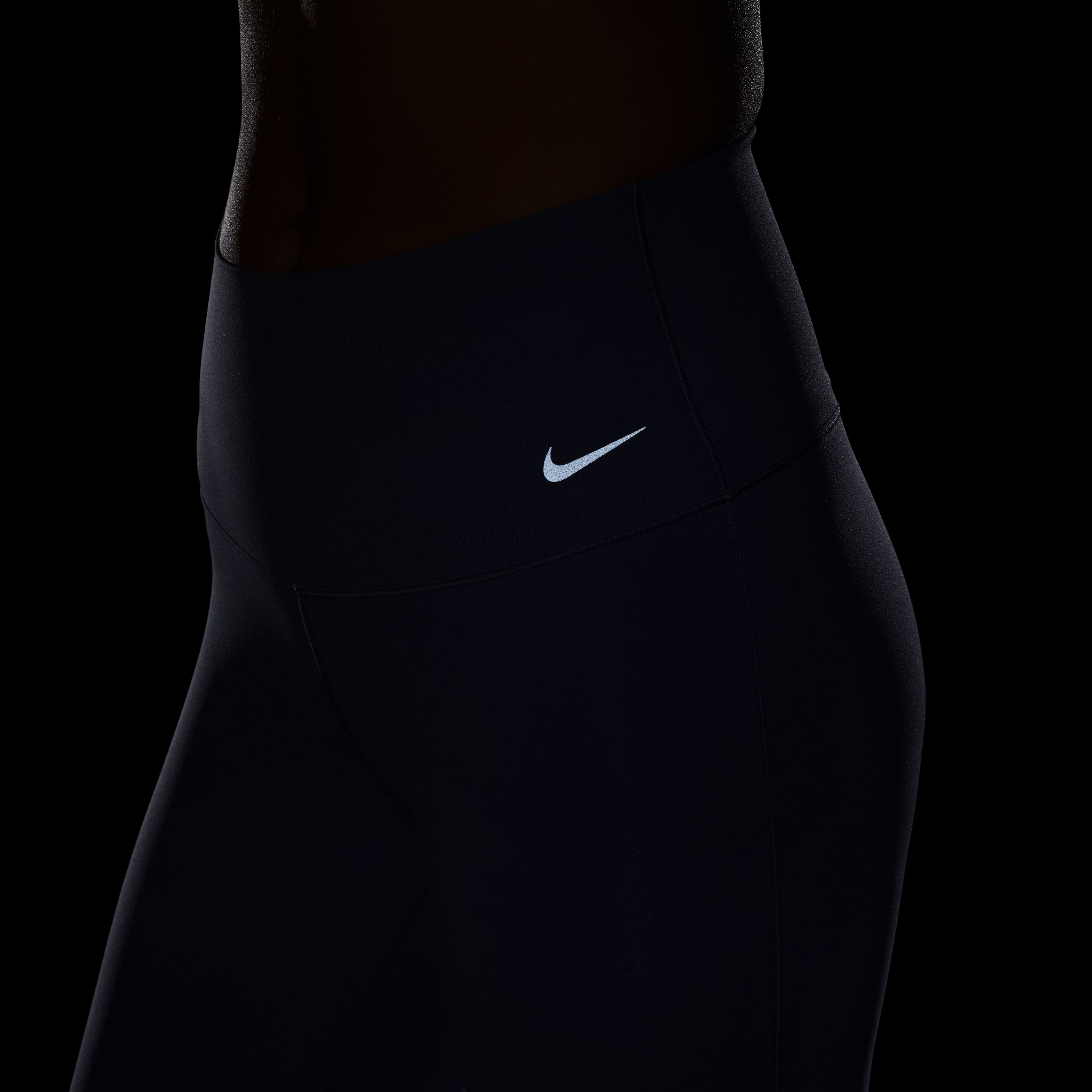 Nike W Nk Df Zenvy Hr Flare Pantalón azul de mujer para entrenamiento