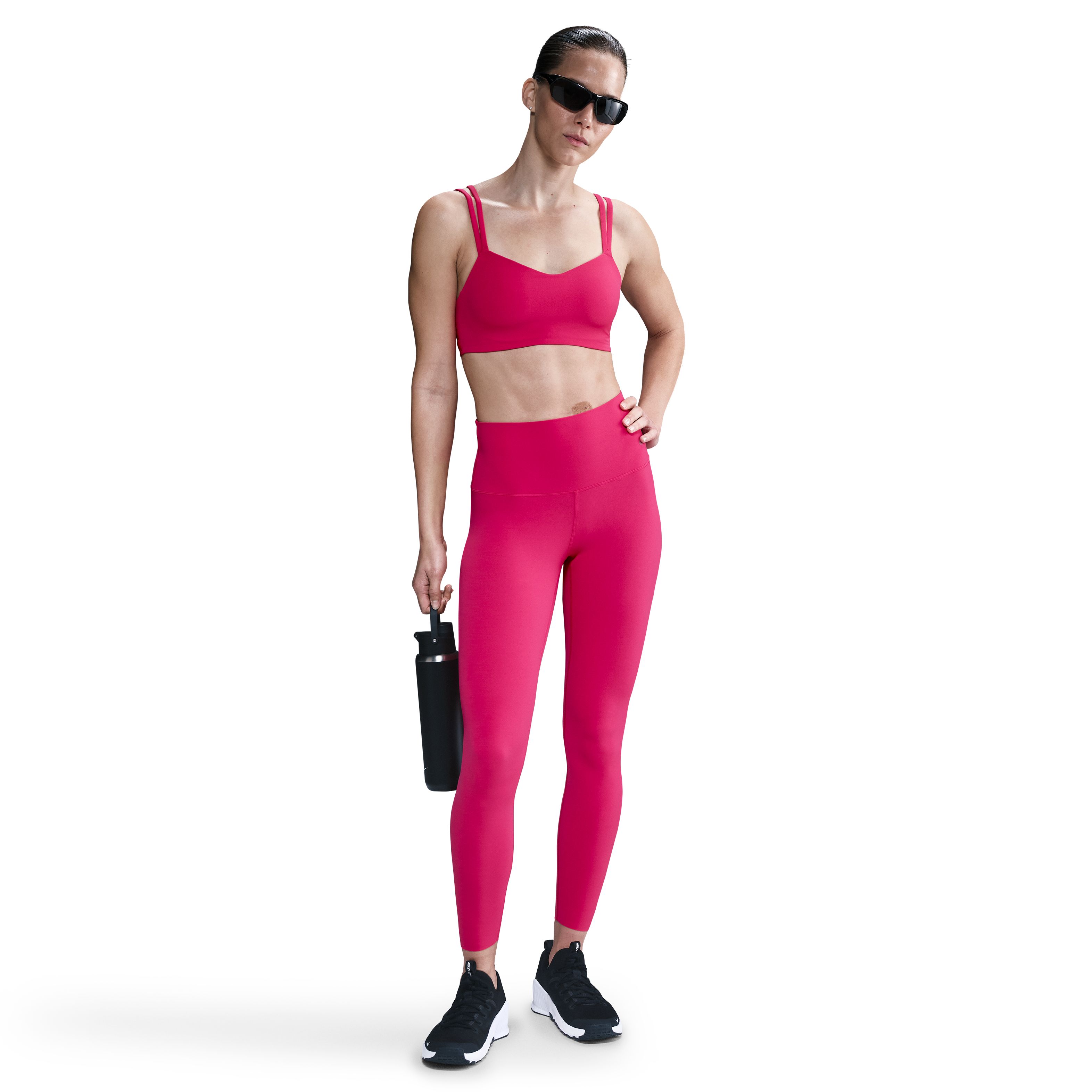 Nike W Nk Df Alate Trace Bra Top rosado de mujer para entrenamiento