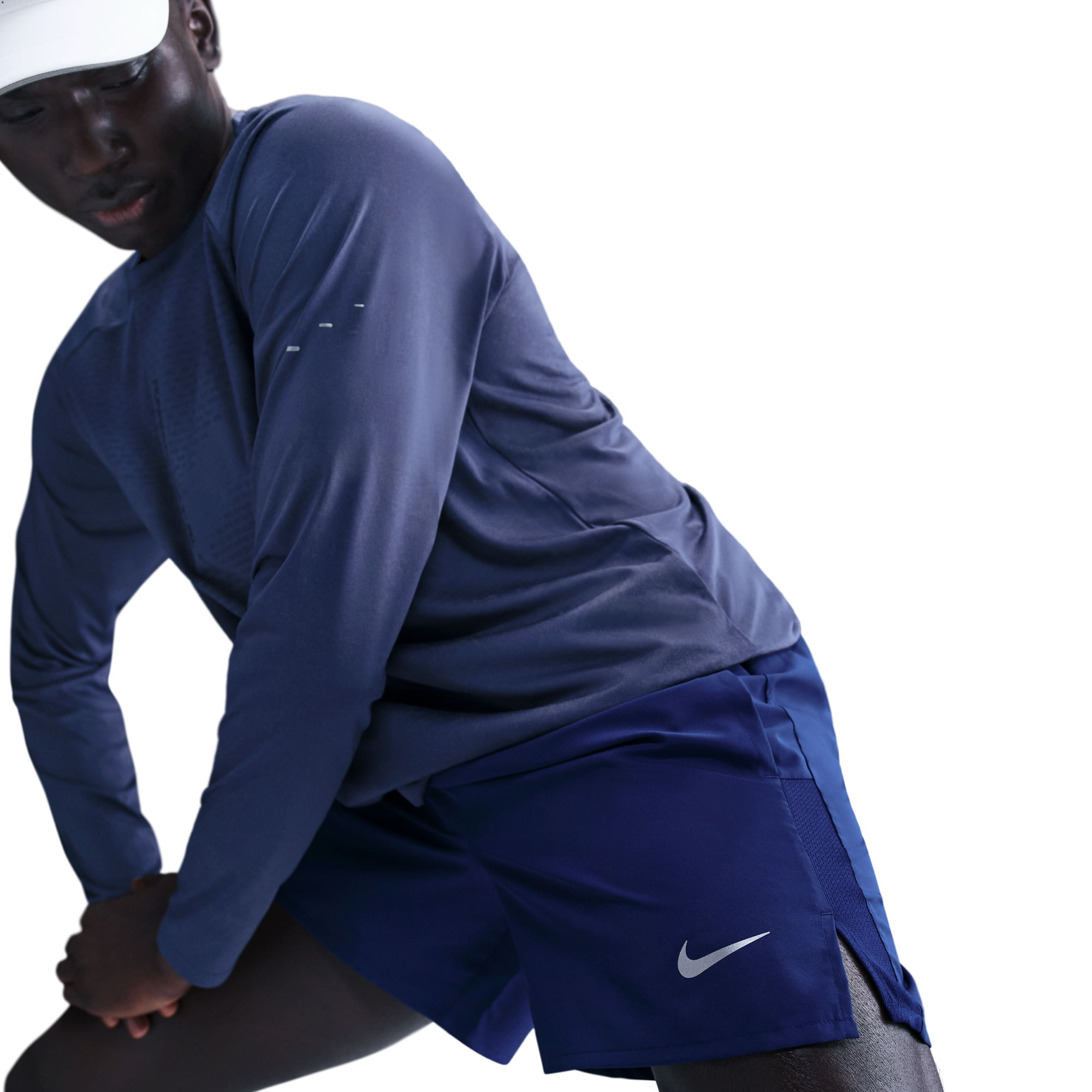 Nike M Nk Df Challenger 5Bf Short Pantaloneta azul de hombre para correr