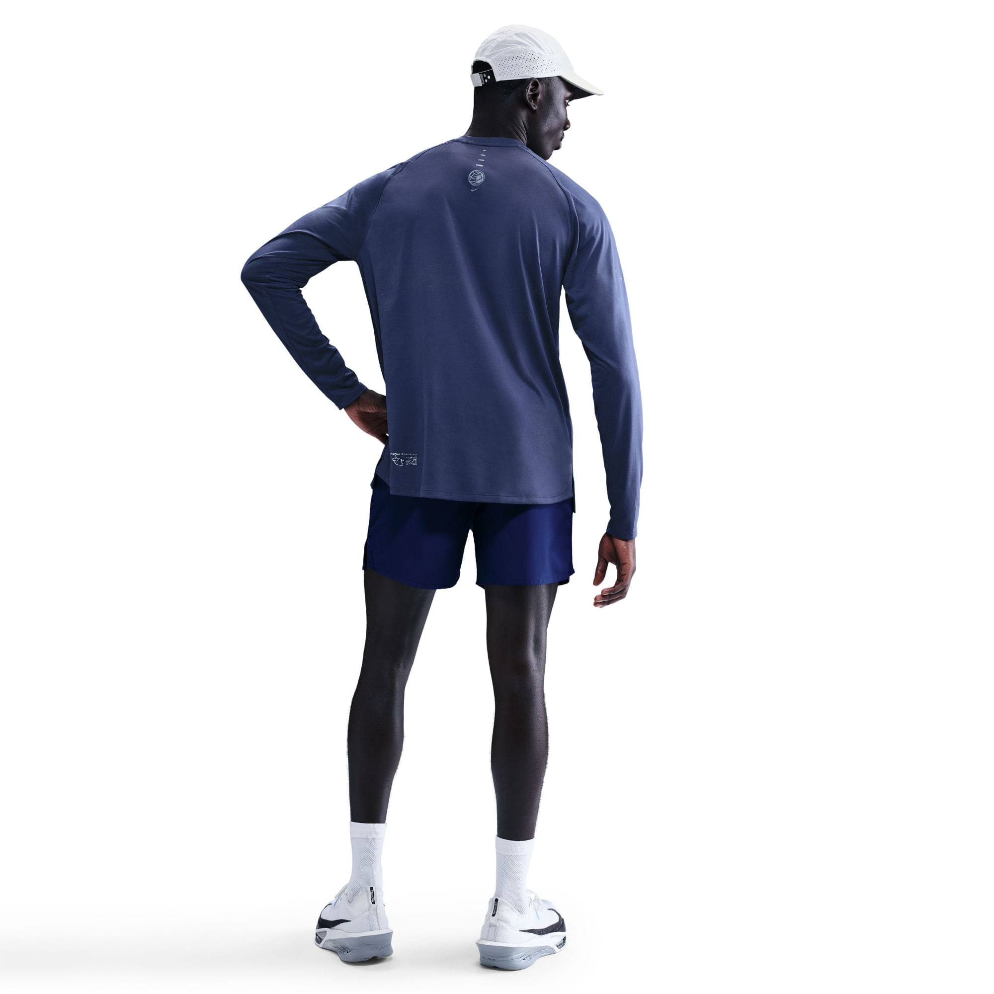 Nike M Nk Df Challenger 5Bf Short Pantaloneta azul de hombre para correr