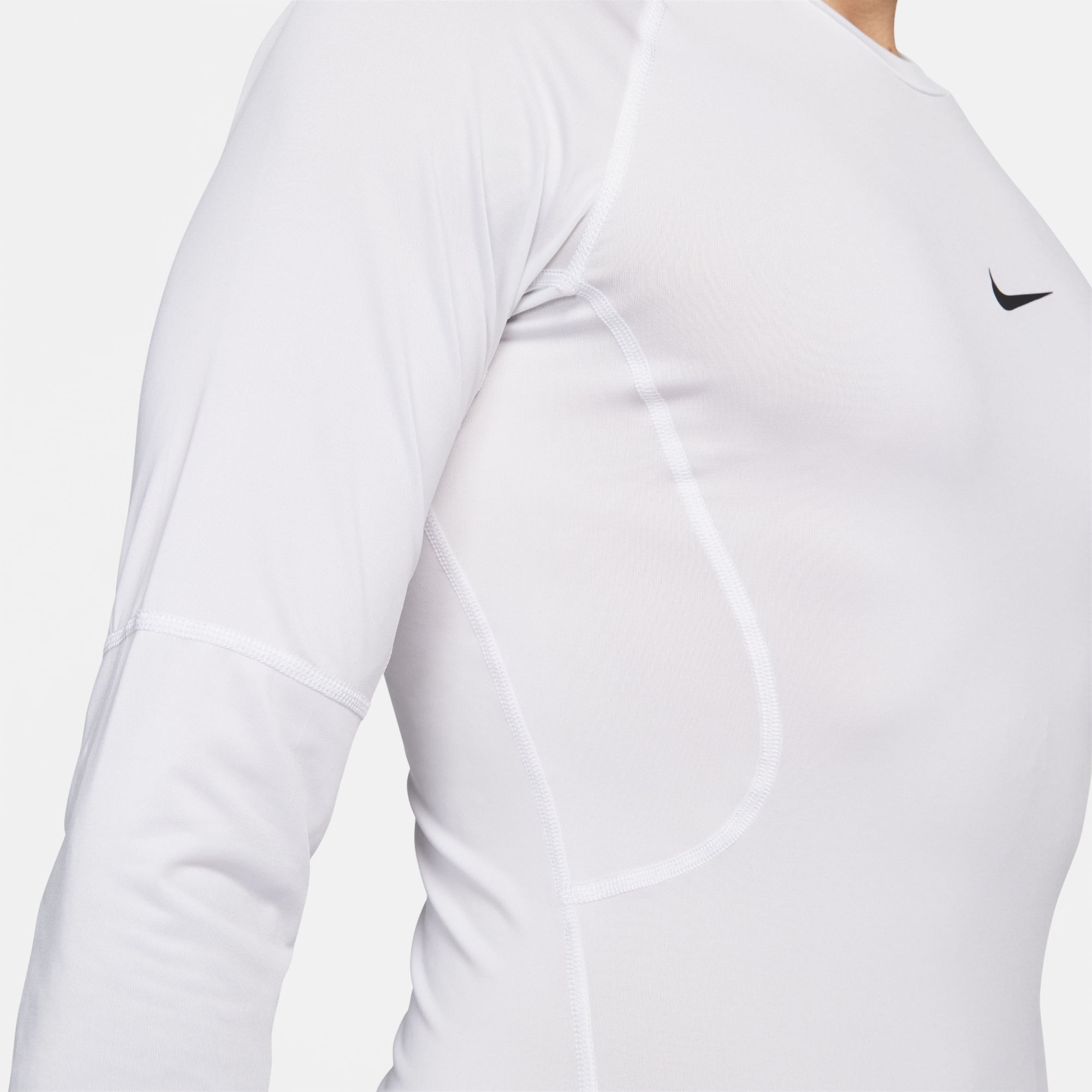Nike M Np Df Tight Top Ls Camiseta Manga Larga blanco de hombre para entrenamiento