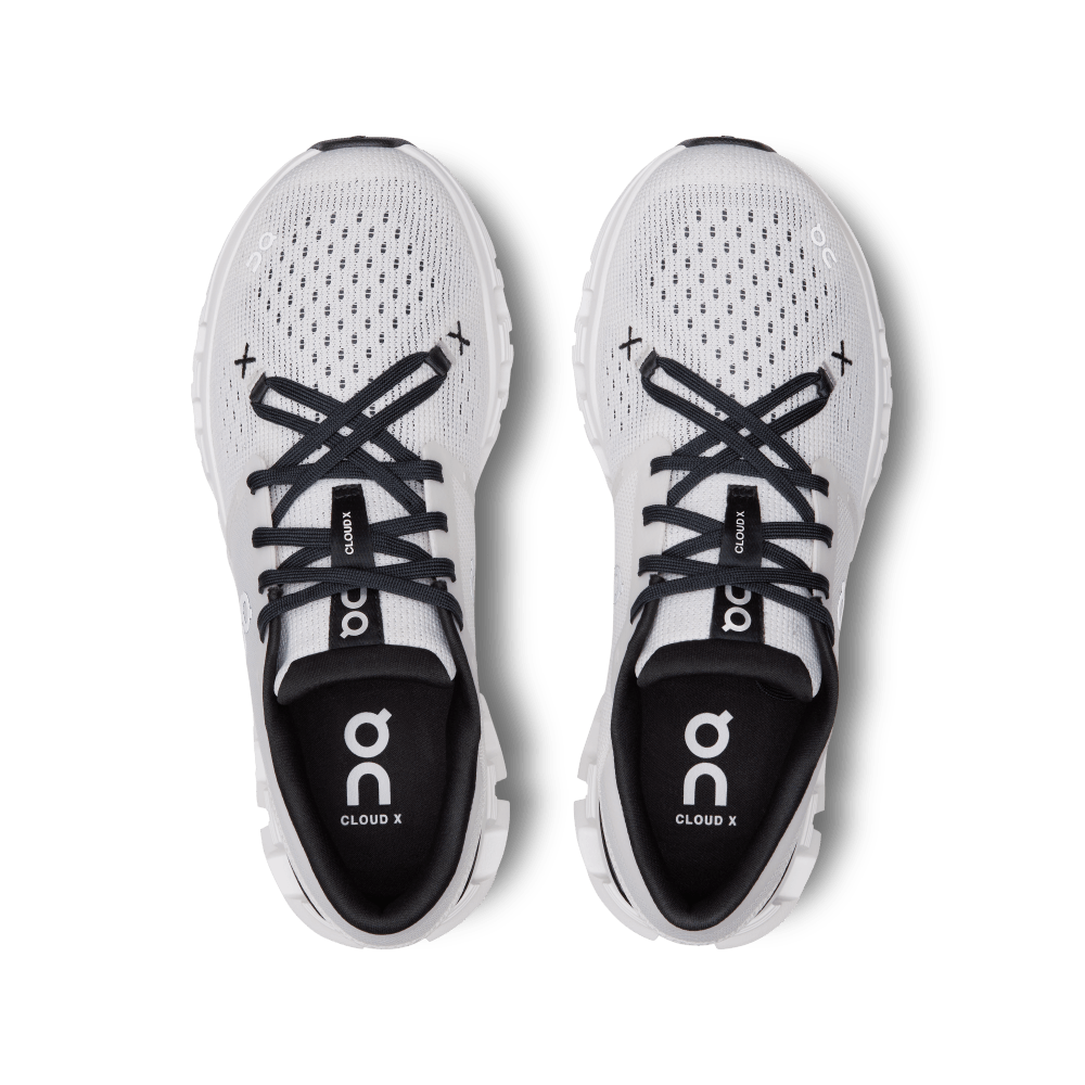 On Cloud X 4 Tenis blanco de mujer para entrenamiento