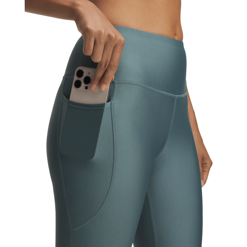 UA H Hi Ankle Leg Licra azul de mujer para entrenamiento