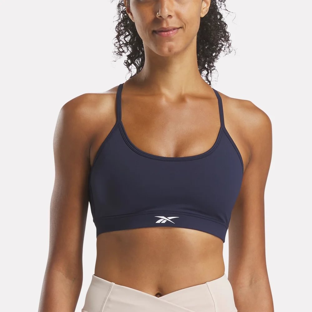 Reebok Kendal Core Strappy Bra Top azul de mujer para entrenamiento