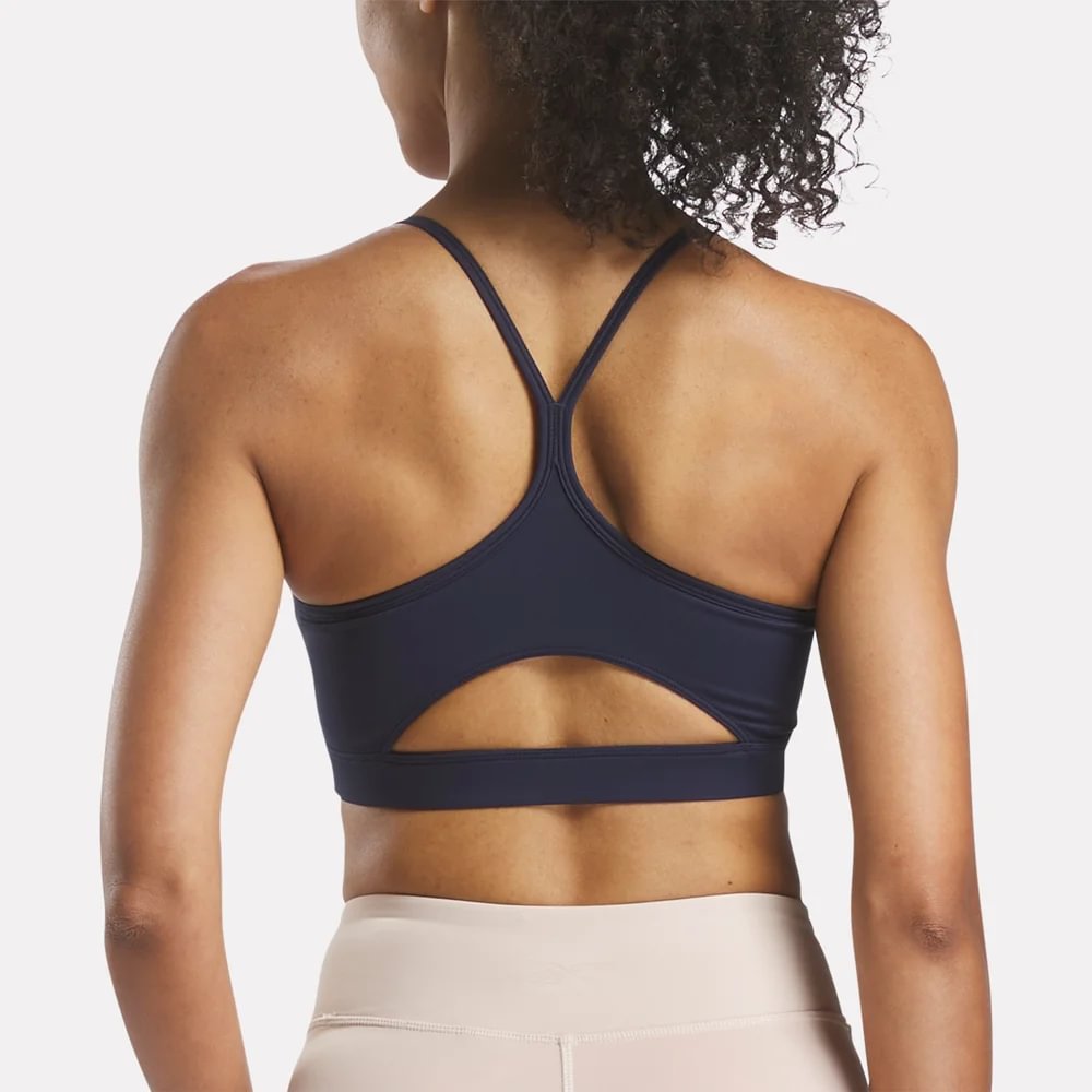 Reebok Kendal Core Strappy Bra Top azul de mujer para entrenamiento