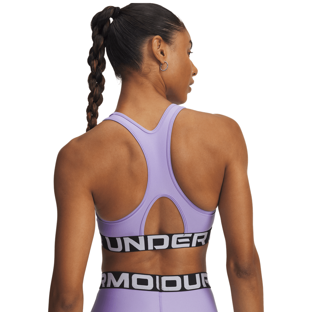 UA Hg Mid Branded Top morado de mujer para entrenamiento