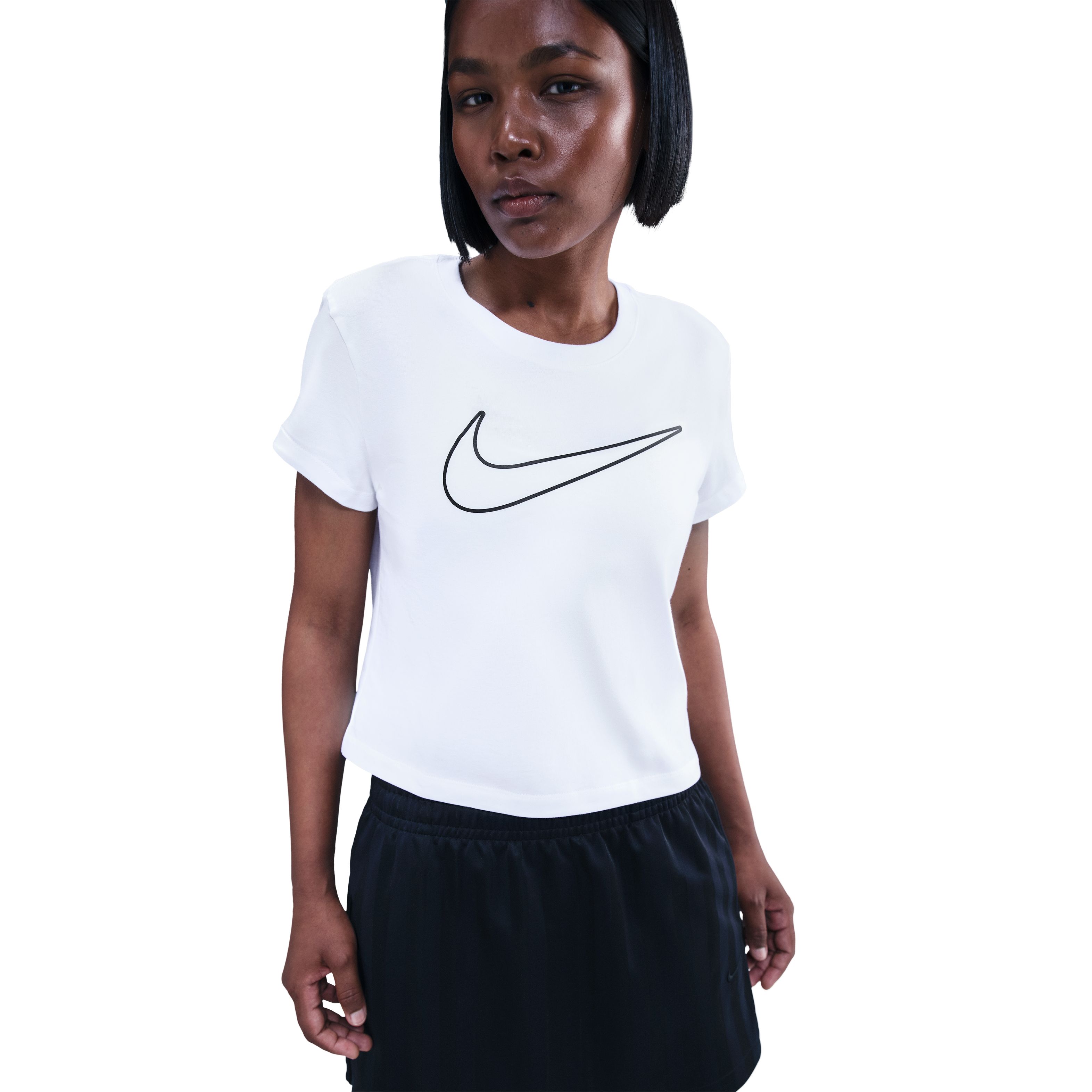 Nike W Nsw Club Ss Tee Hbr Md Camiseta Manga Corta blanco de mujer lifestyle