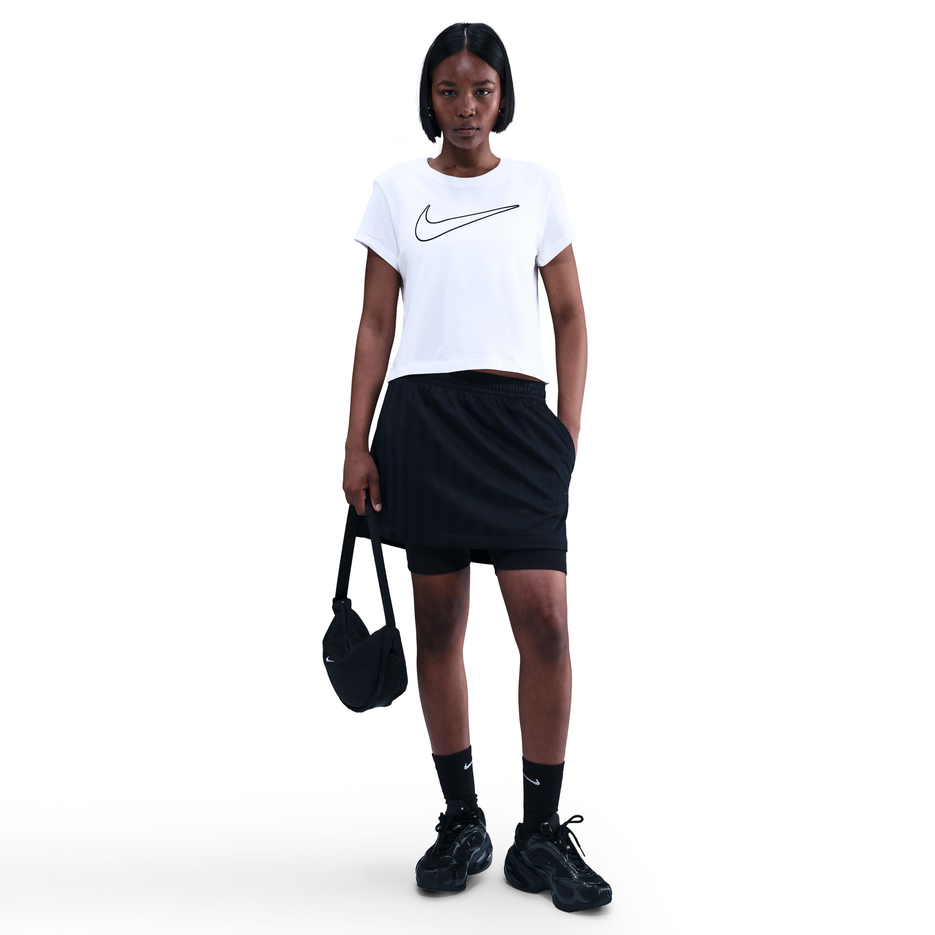 Nike W Nsw Club Ss Tee Hbr Md Camiseta Manga Corta blanco de mujer lifestyle