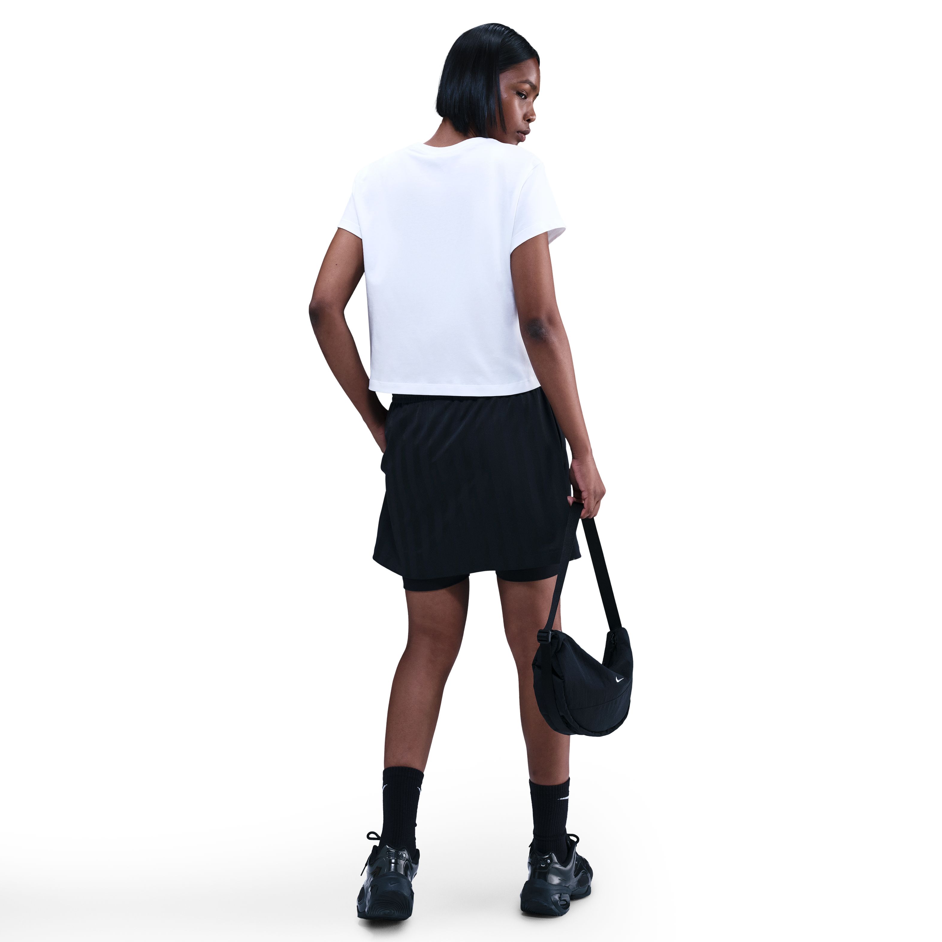 Nike W Nsw Club Ss Tee Hbr Md Camiseta Manga Corta blanco de mujer lifestyle